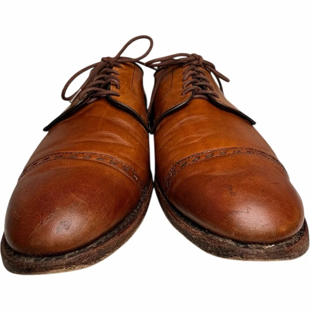 Allen Edmonds Madison Avenue Cap Toe Oxford Brown Leather Dress‎ Shoes 13D USA